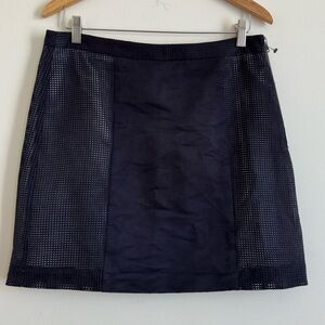 Worthington Classy Suede Feel Skirt Black Above Knee Lined size 10